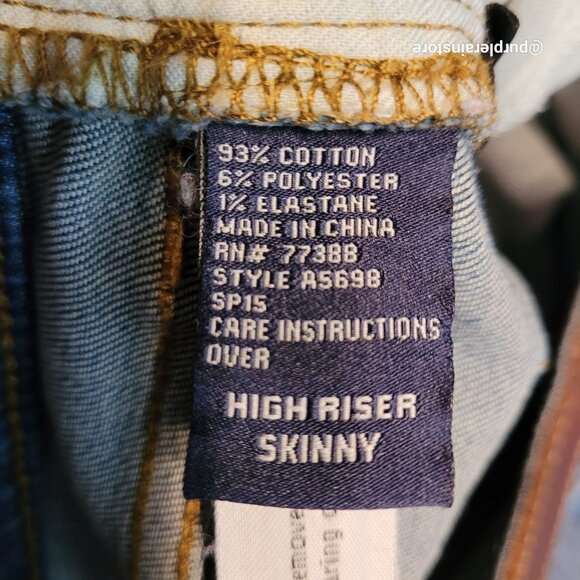 Madewell Jeans Size 26 High Riser Skinny Atlantic Wash A5698 Stretch Denim - Picture 5 of 11